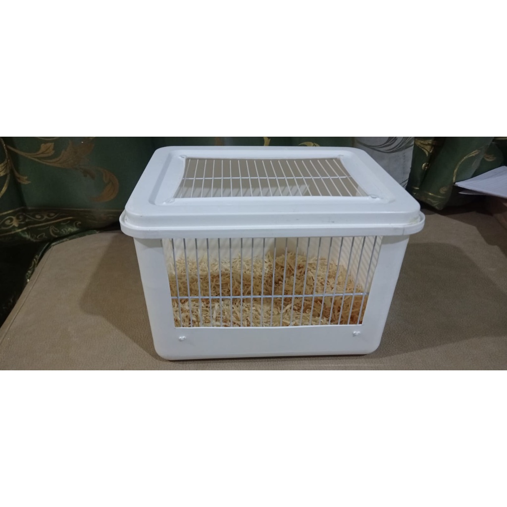 COD/BAYAR DITEMPAT KANDANG/BOX JERUJI BESI +DOT MINUM HAMSTER/LANDAK MINI/GEBRIL/KADAL DLL-3