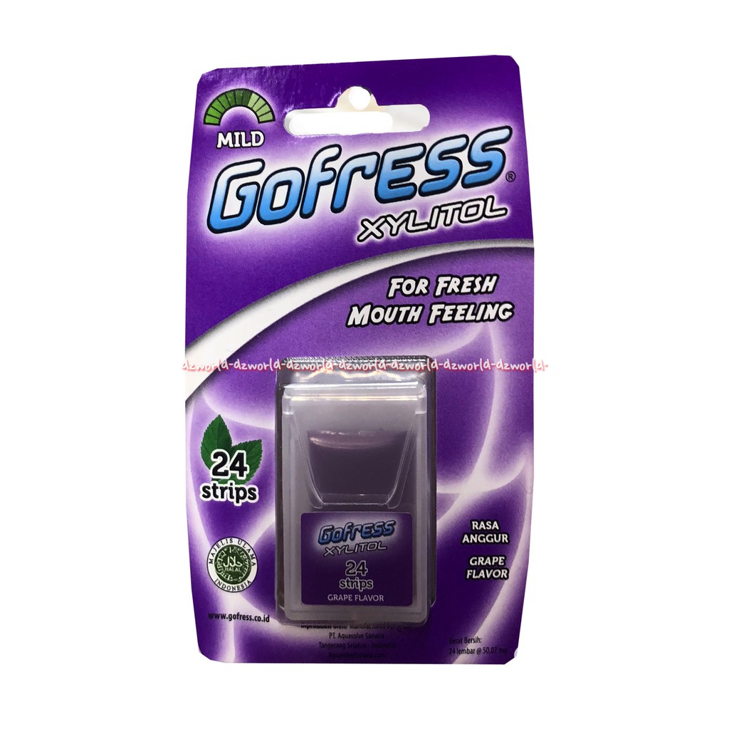 Gofress Peppermint 24strips Dengan Xylitol Permen Kertas Lembaran Extra Penyegar Nafas Gofres Go Fres Go Fresh