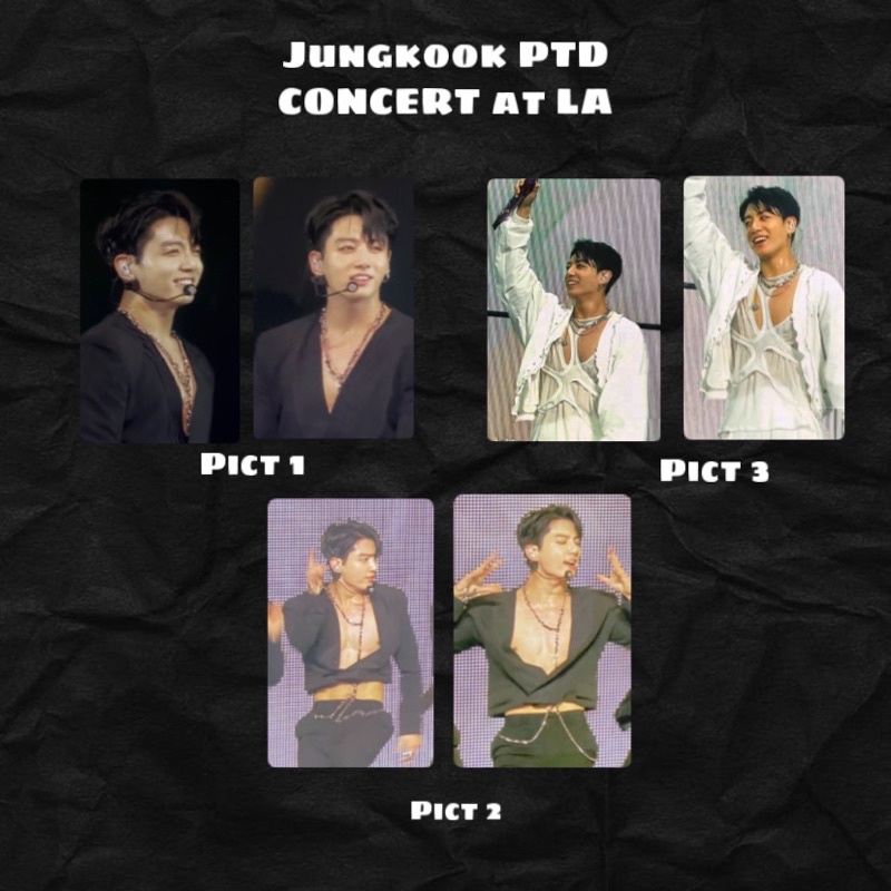 photocard Pc lenticular holo BTS Jungkook PTD concert LA