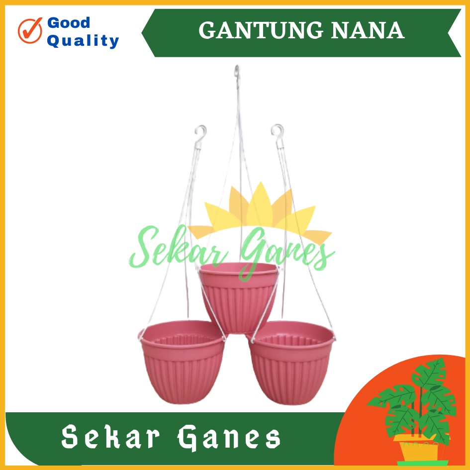 Pot Gantung Nana 20 Putih Mirip Pot Gantung Pumba 20 Murah Warna PUTIH HITAM BIRU MERAH BATA COKLAT