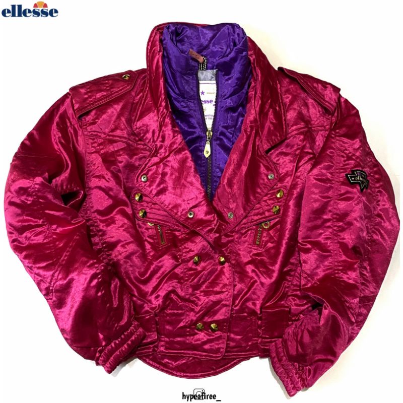 Vintage 90s Ellesse Sky Racing MultiColor BomberWinter Jacket