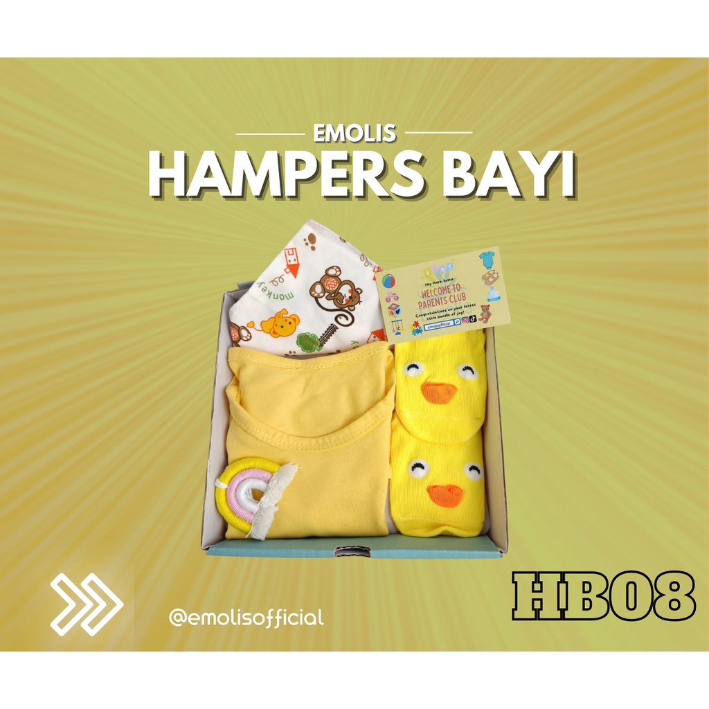 HB08 Hampers Bayi Newborn Baby Gift Emolis Kado Bayi Lahiran Unisex / Boy / Girl Perlengkapan Bayi Murah