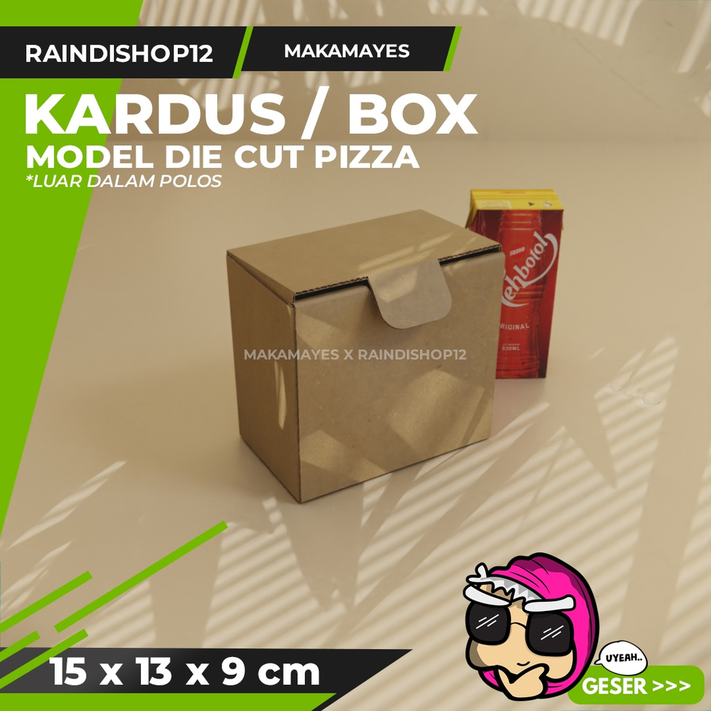 

(MIN 5 PCS) BOX 15 X 13 X 9 CM KARDUS DIE CUT PIZZA KEMASAN PACKAGING KADO
