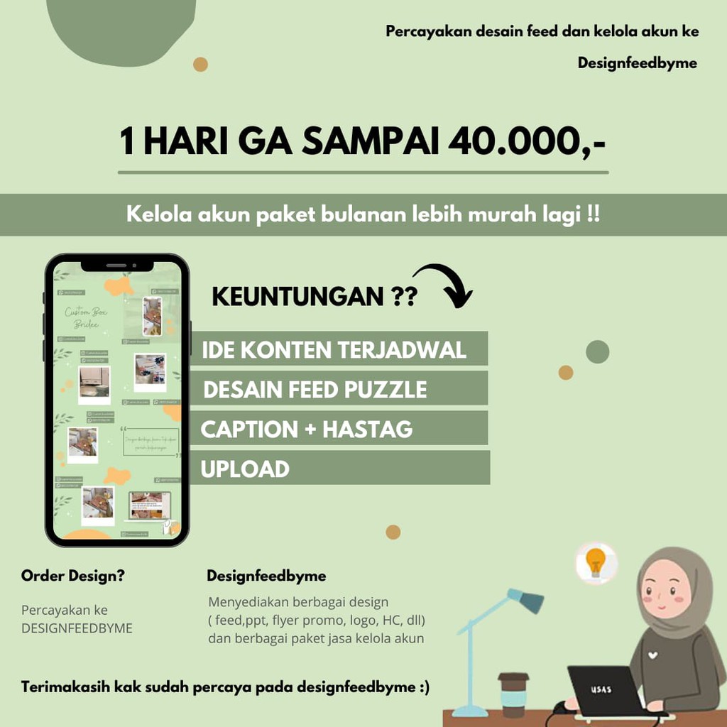 JASA KELOLA AKUN IG | JASA DESAIN FEED IG