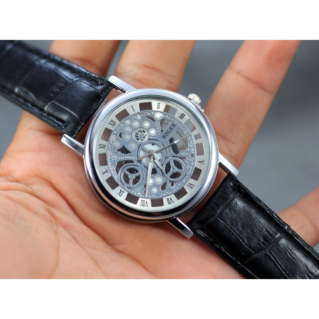 Jam Tangan Rolex Black Silver