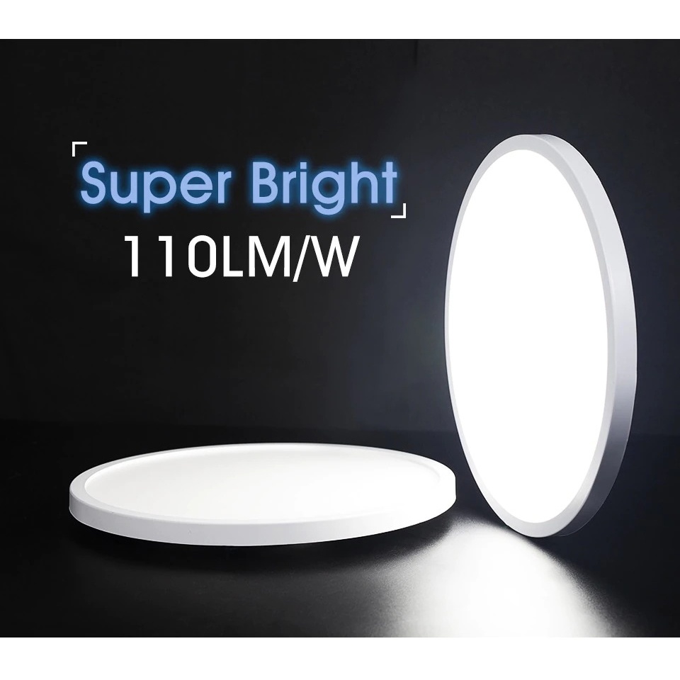 Lampu LED Plafon Modern Ceiling Light Warm White 28W 30 cm - EPS28 - Black