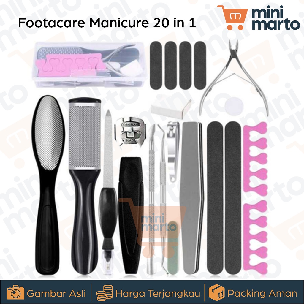 Perawatan Kaki Manicure Pedicure Set 20in1 Meni Pedi Foot Care - Minimarto