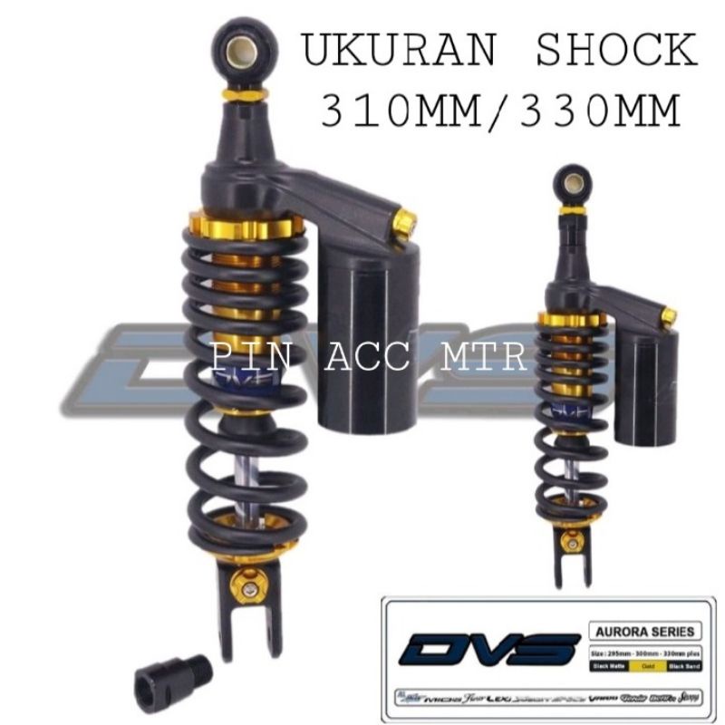 SHOCK SHOCKBREAKER BELAKANG TABUNG ATAS DVS UKURAN 310MM/330MM/BEAT/SKOOPY/VARIO/MIO/FINO/GENIO DLL