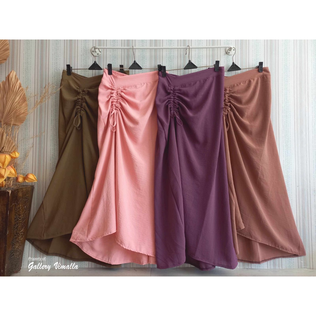 Rok Serut Dewasa Premium Crinkle Casual Style