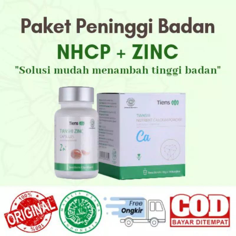 [COD] PENINGGI BADAN TIENS || HALAL, ALAMI ||BPOM, MUI || ZINC + CALCIUM