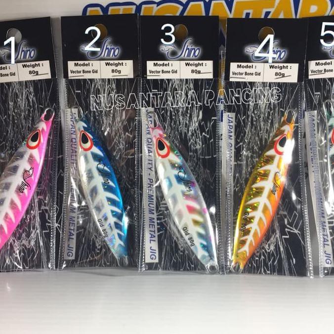 Kualitas Terbaik metal jig shino model vector bone tulang ikan 80gr GID SDWEP