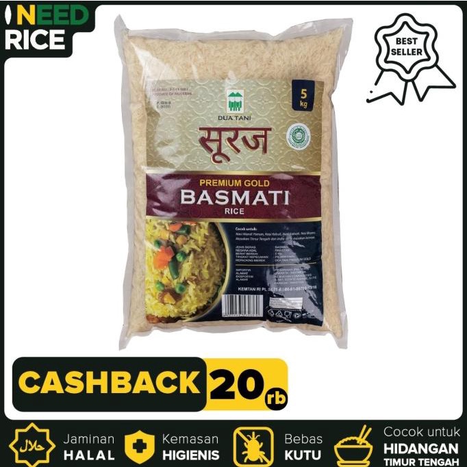 

Big Sale Beras Dua Tani Basmati PG 5kg Big Sale