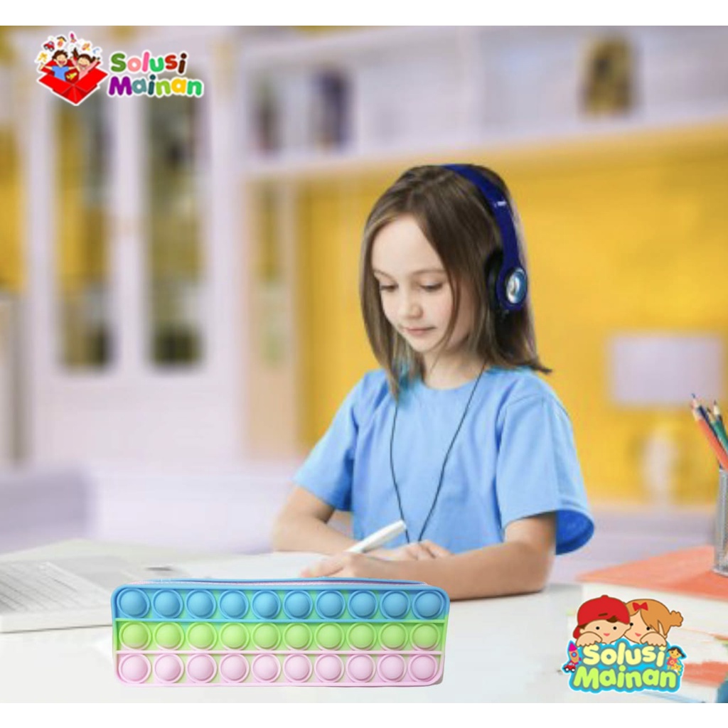 

Tempat Pensil Pop It Warna / Kotak Pensil Popit Pencil Case Kecil/POP IT Tempat Pensil Kecil Viral kekinian
