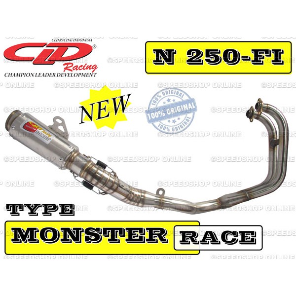 Knalpot CLD Ninja 250 FI/Karbu Type Monster Race