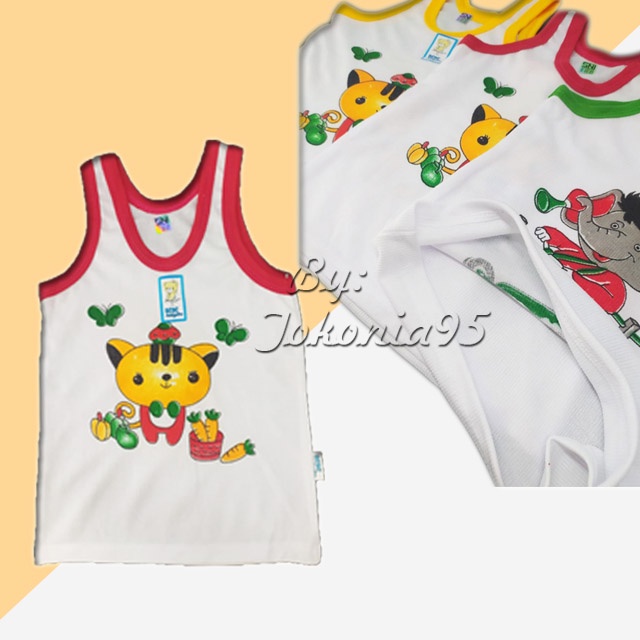 Singlet Anak Kutung Bebe Putih - Kaos Dalam Anak Motif Bebe SNI 3 Bulan 1 - 8 Tahun