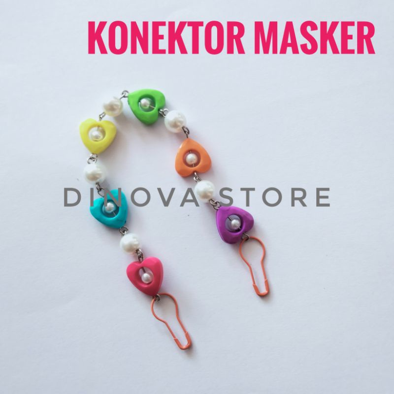 NEW konektor Masker LOVE/pengait masker/konektor masker hijab