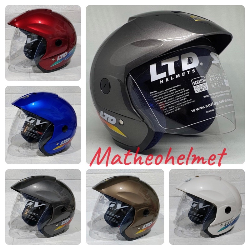 ( Bisa COD ) Helm LTD Sport Original 100% Kaca Putih Packing Box LTD Ongkir 2 KG