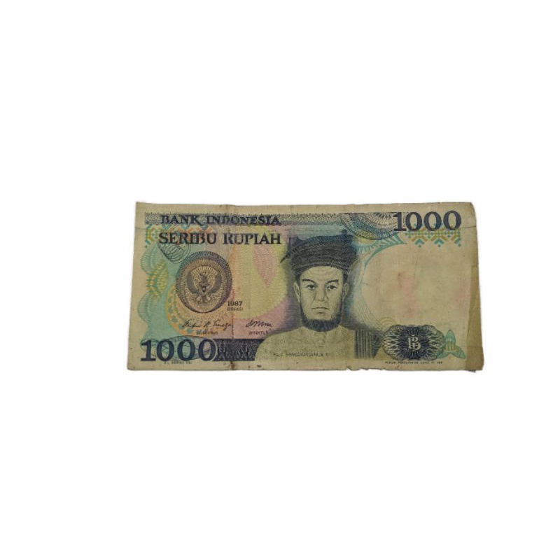 uang kertas kuno Rp.1000 lama