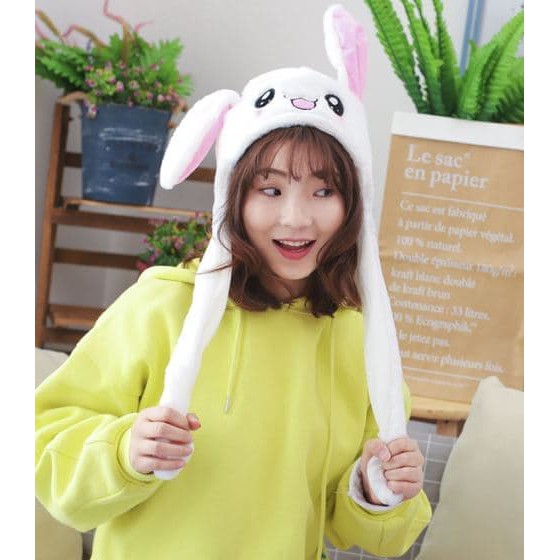 READY BANDUNG Topi bunny hat korean hat topi telinga naik turun topi kekinian