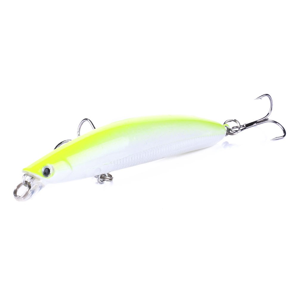 HENGJIA 1pc Umpan Pancing Hard Bait Bentuk Ikan Kecil 3d 9cm 9g Floating Lure Dengan Kail 6 #