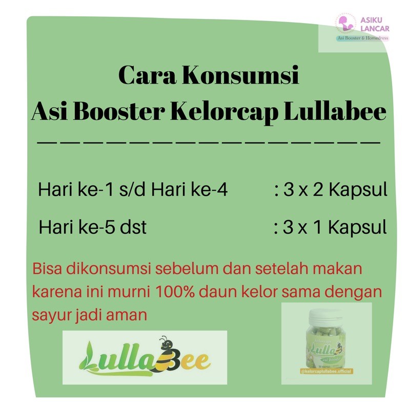 Kelorcap Lullabee - Asi Booster Kapsul daun kelor