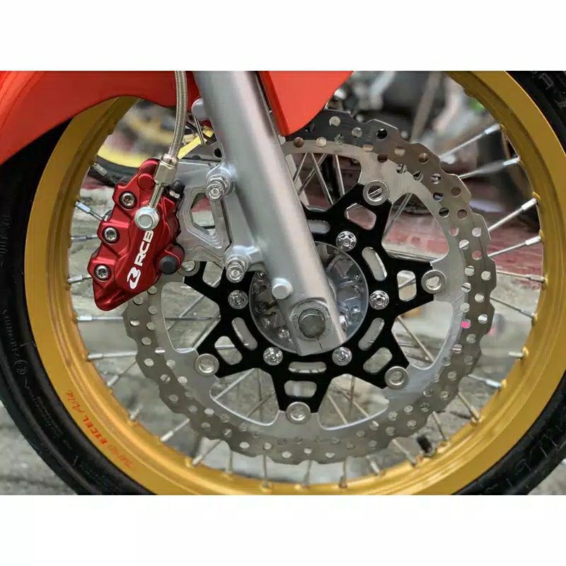 braket kaliper RCB disk 32 dan 30 pnp Skok shock depan ninja R RR cocok buat CB GL Tiger