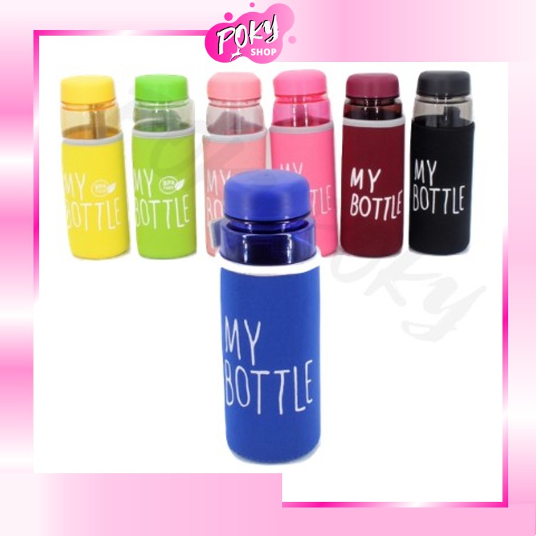 POKY - My Bottle Bening 12 Warna Ada Logo BPA Free Anti Pecah botol