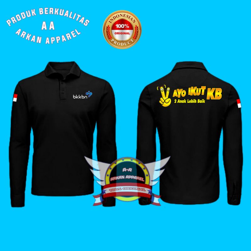 KAOS KERAH BKKBN AYO IKUT KB 2 ANAK LEBIH BAIK KAOS POLO SHIRT BKKBN