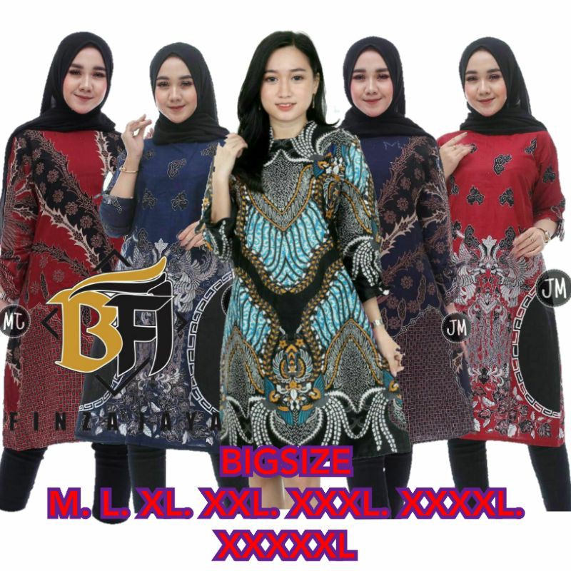 NEW DRESS BATIK WANITA MOTIF BATIK BFJ88Kdrt 001