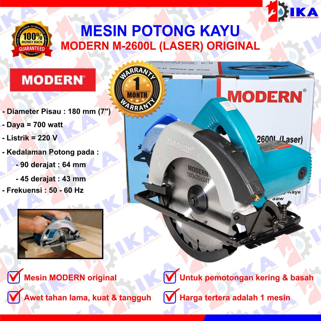 Mesin Circle Potong Kayu Gergaji Circular Saw M 2600 M2600 Modern