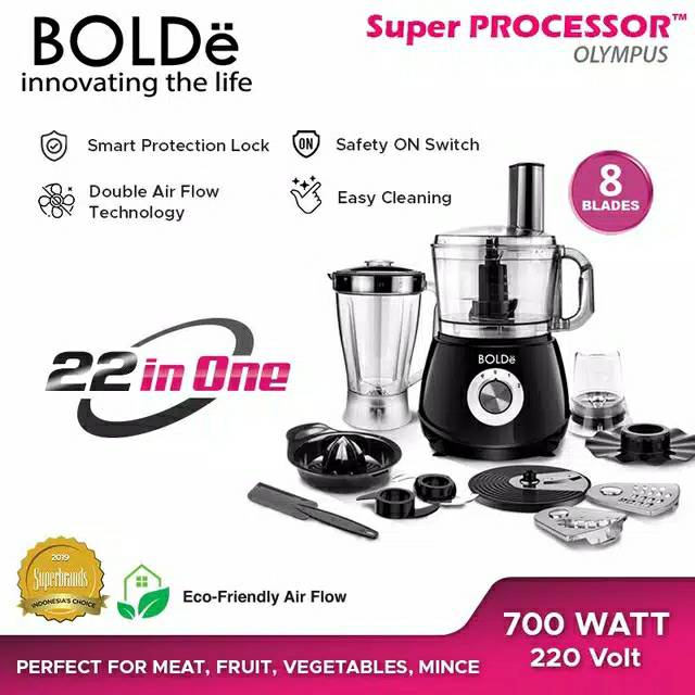 Food processor BOLDE olympus 20+ in 1 - blender pintar serbaguna