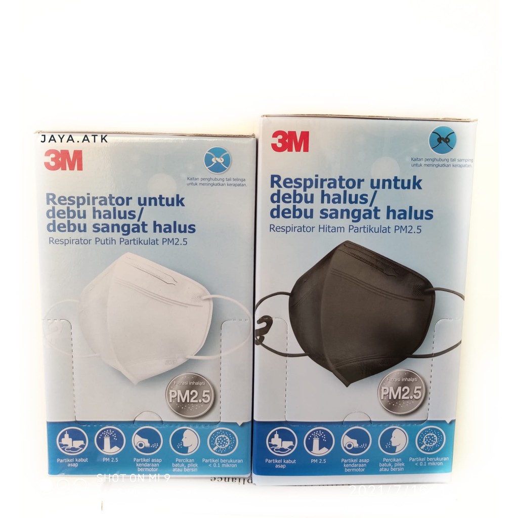 MASKER MEDIS 3M NEXCARE KF 94 KF94 ORIGINAL HITAM PUTIH MASKER RESPIRATOR KESEHATAN