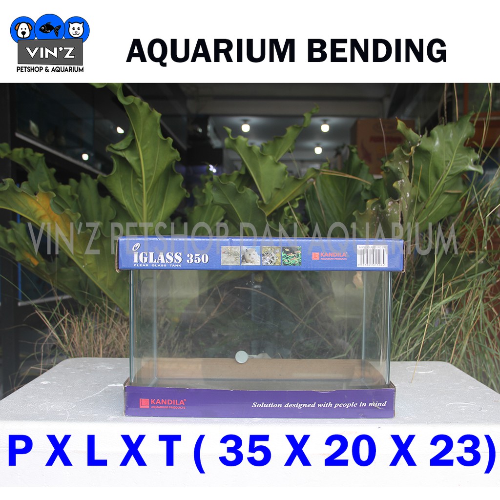 Aquarium Kandila IGLASS 350 Bending Tanpa Sambungan 16L