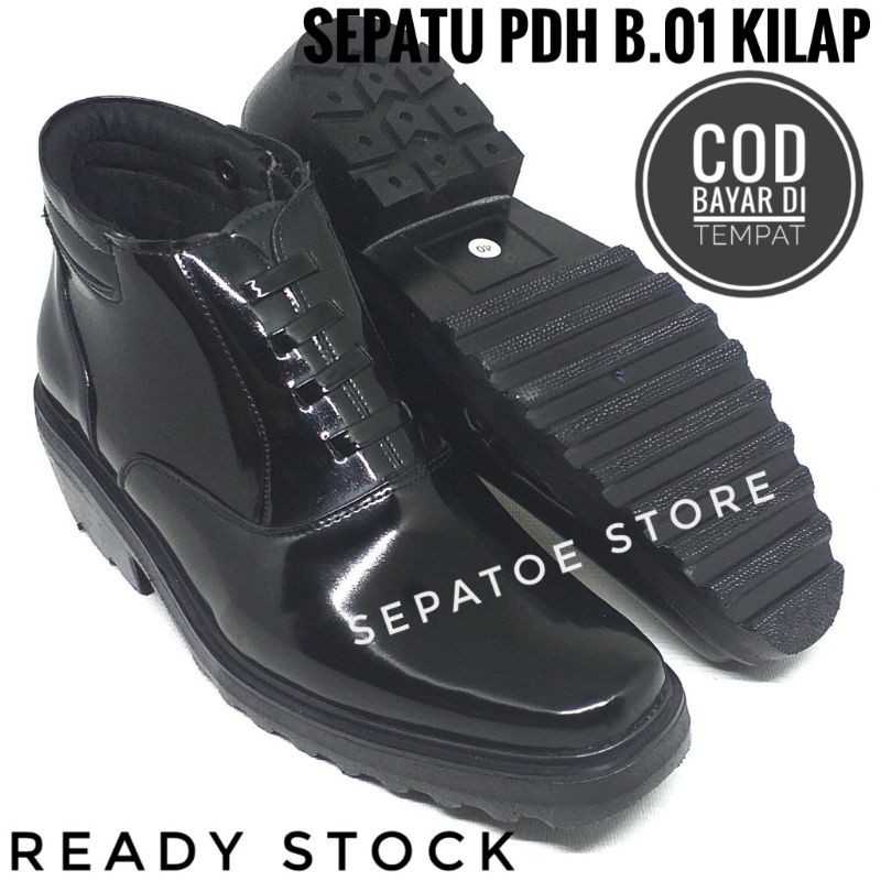 SEPATU PDH TNI SEPATU PDH POLRI SEPATU PDH PRIA SEPATU PDH SECURITY KILAP B-01