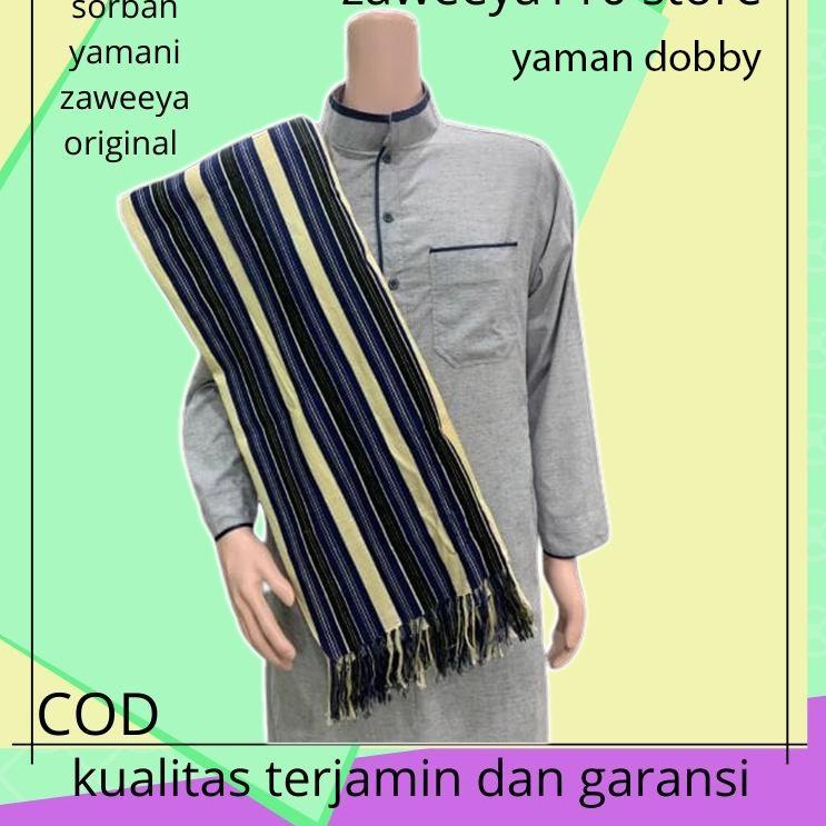 Dijamin Miring harga.. SORBAN YAMAN GARIS KOMBINASI RIDA HABIB