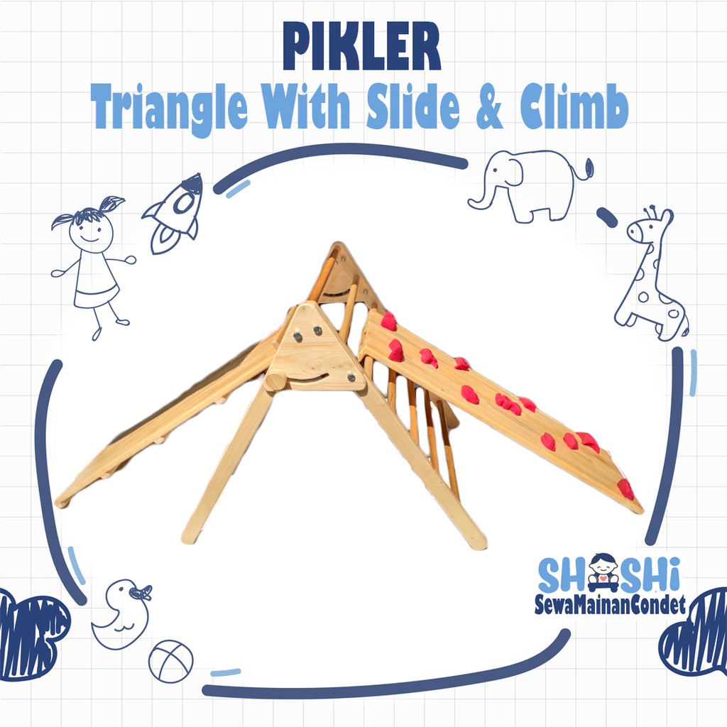 Sewa  Pikler Triangle With Slide n Climb