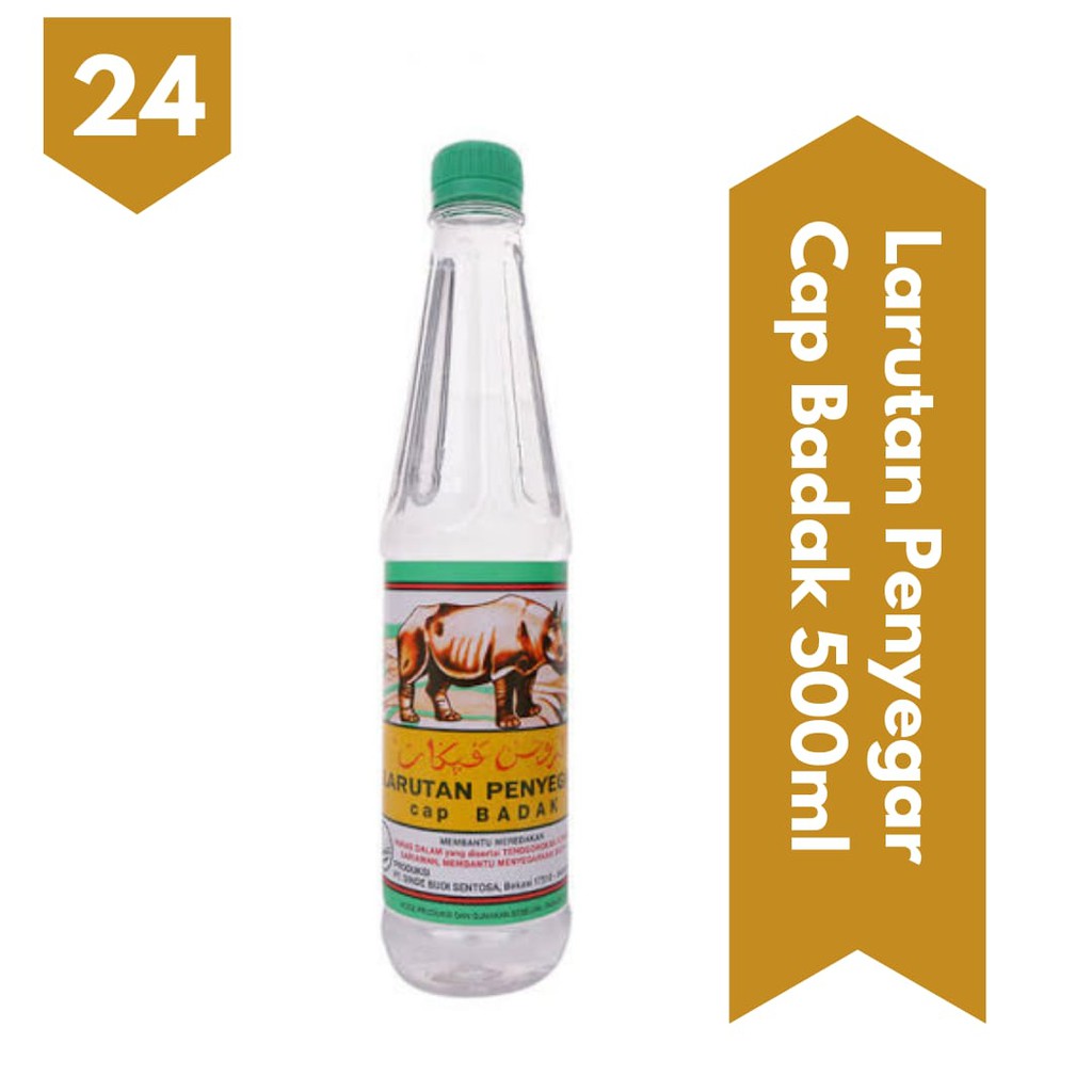 

Larutan Penyegar Cap Badak 500 ml isi 24 botol