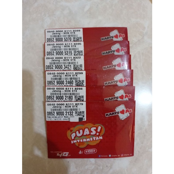 Kartu perdana nomor cantik telkomsel as ribuan tengah 9000