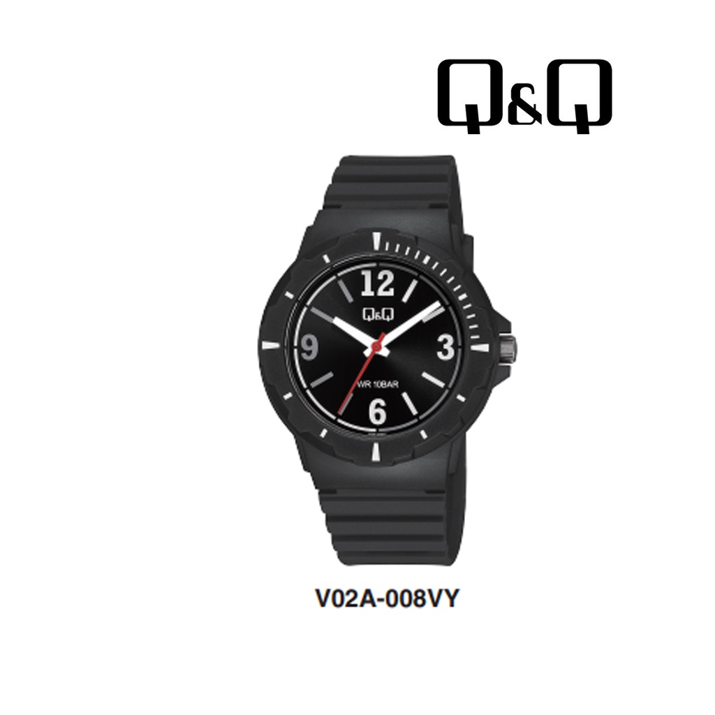 SALE Jam Tangan Pria Casual Sporty Stylist Rubber Analog Original Q&amp;Q QNQ QQ V02A Series