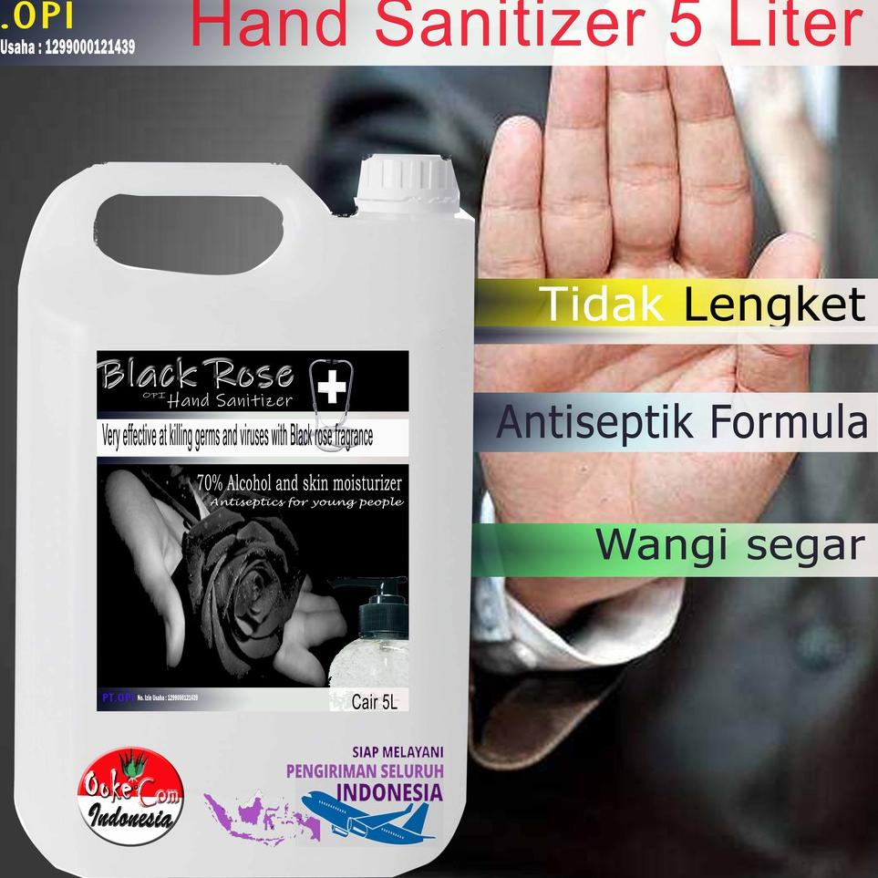 HSN Hand sanitizer 5 liter 100ml , 500ml , 1 Liter varian Cair atau Spray varian berat tidak Lengket