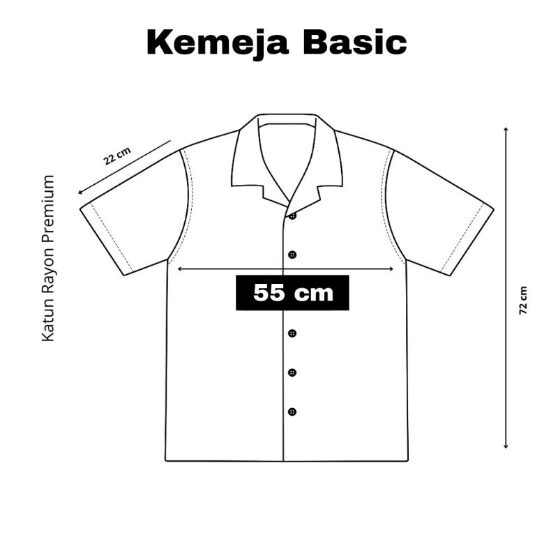 Kemeja viscose Wanita Polos fit to S M L XL