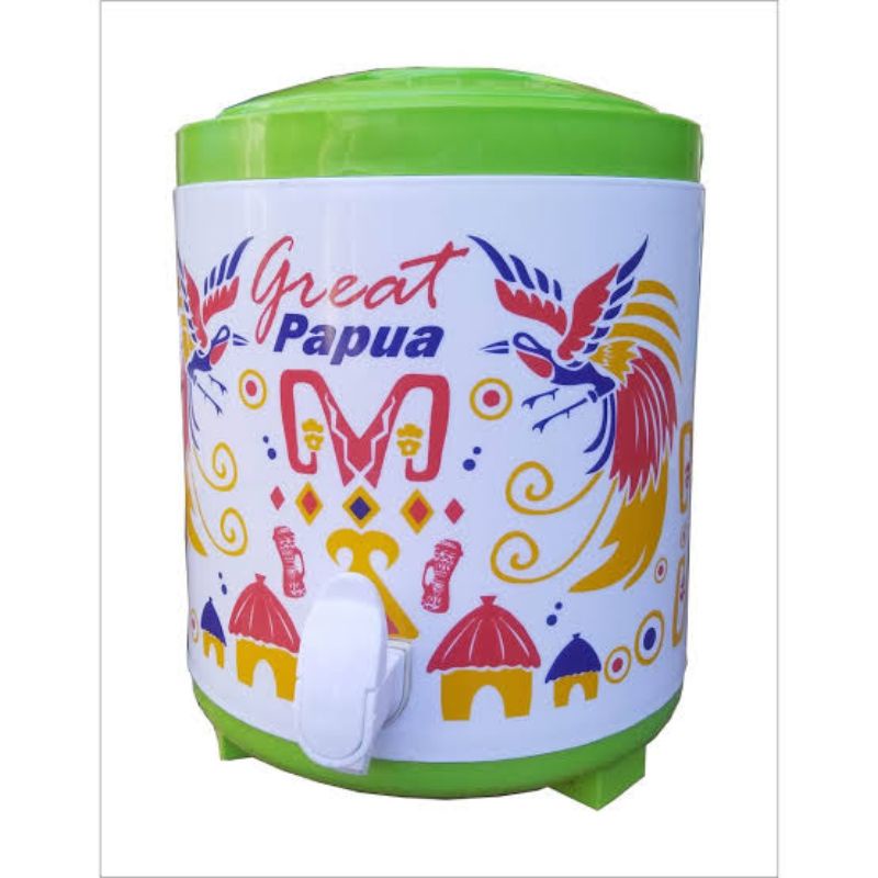 Drink jar roma alumunium 8liter/termos panas