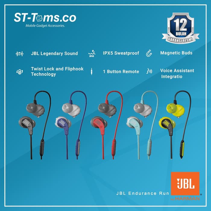 JBL Endurance Run - Biru Muda