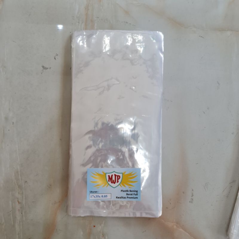 Plastik PP Bening MJP Tebal 05 uk 17x20  17x25 17x27 17x30 17x35