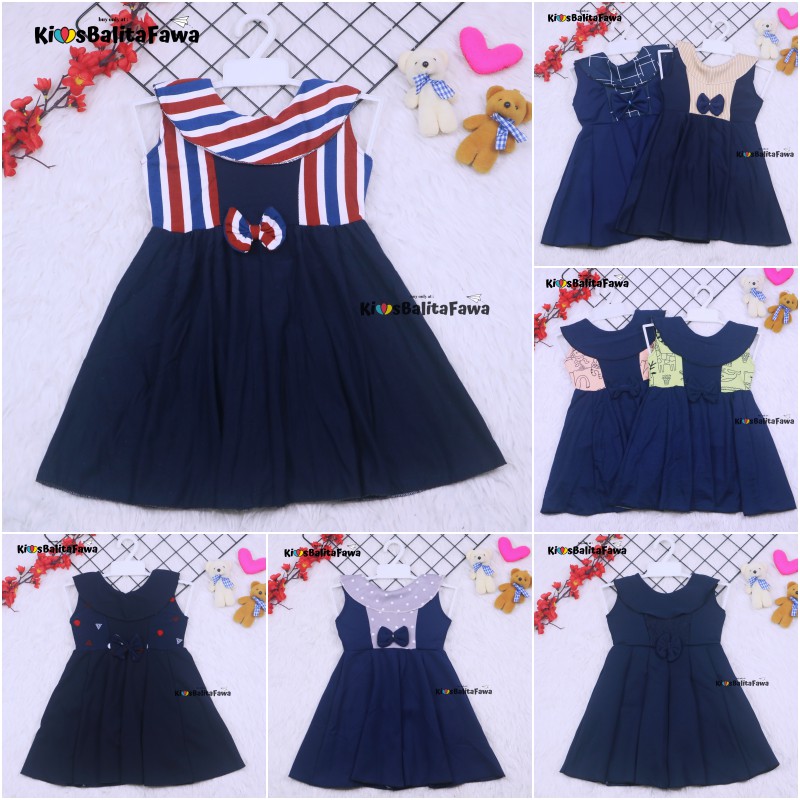 Dress Cantika uk 2-3 Tahun / Dres Yukensi Grosir Baju Anak Perempuan Harian Gaun Pesta Polos Import babycinnamon