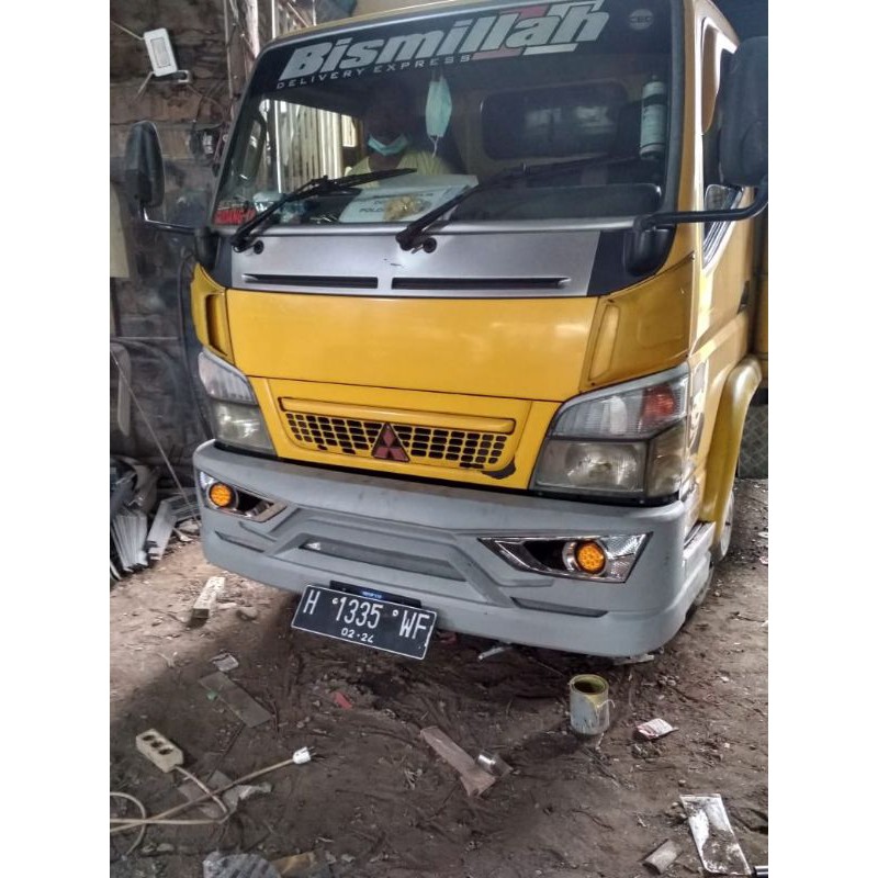 bemper depan truk canter bahan plat tebal 1,2 ml model sigra-1