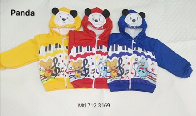 Jaket bayi topi sepeda motor motif sapi jerapah kelinci / jaket bayi topi