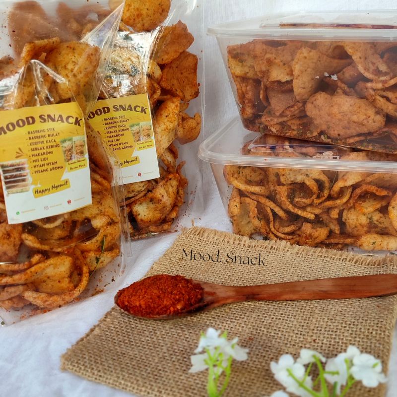 CEMILAN PEDAS - BASRENG STIK - SEBLAK - SNACK BOX - GROSIR - PATI--Krupuk basreng 150gr