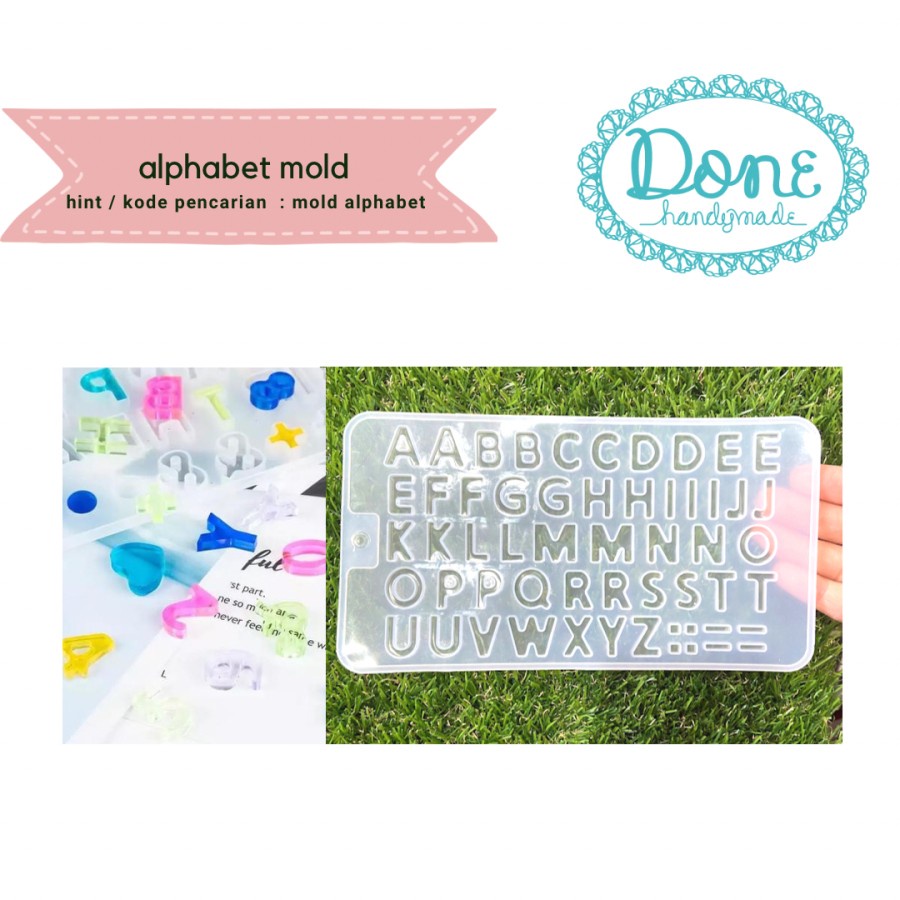 Alphabet mold huruf cetakan abjad jewelry perhiasan fondant mold