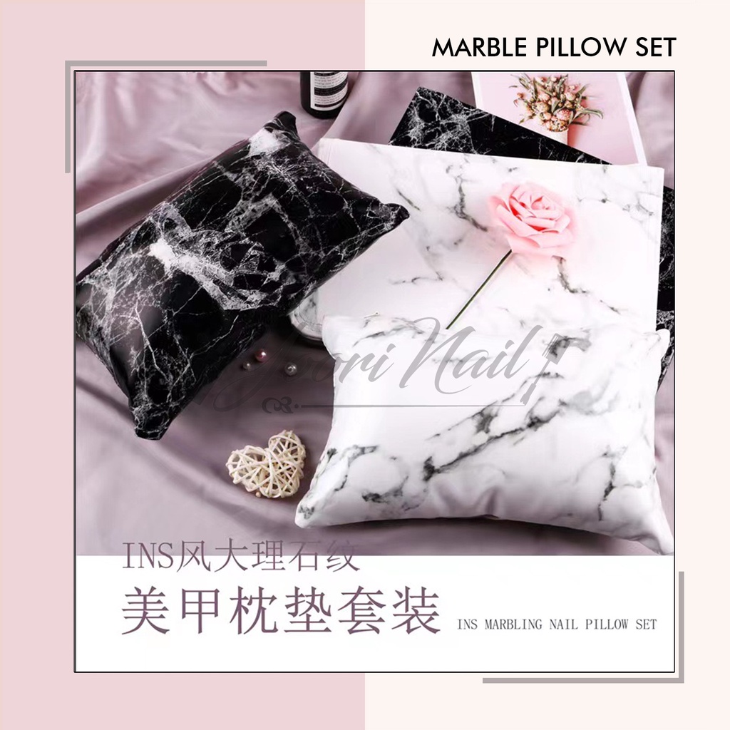 Marble pillow hand rest set alas manicure arm rest nail art salon